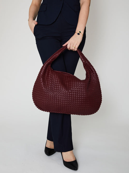 Everyday Leather Bag - Wine Red