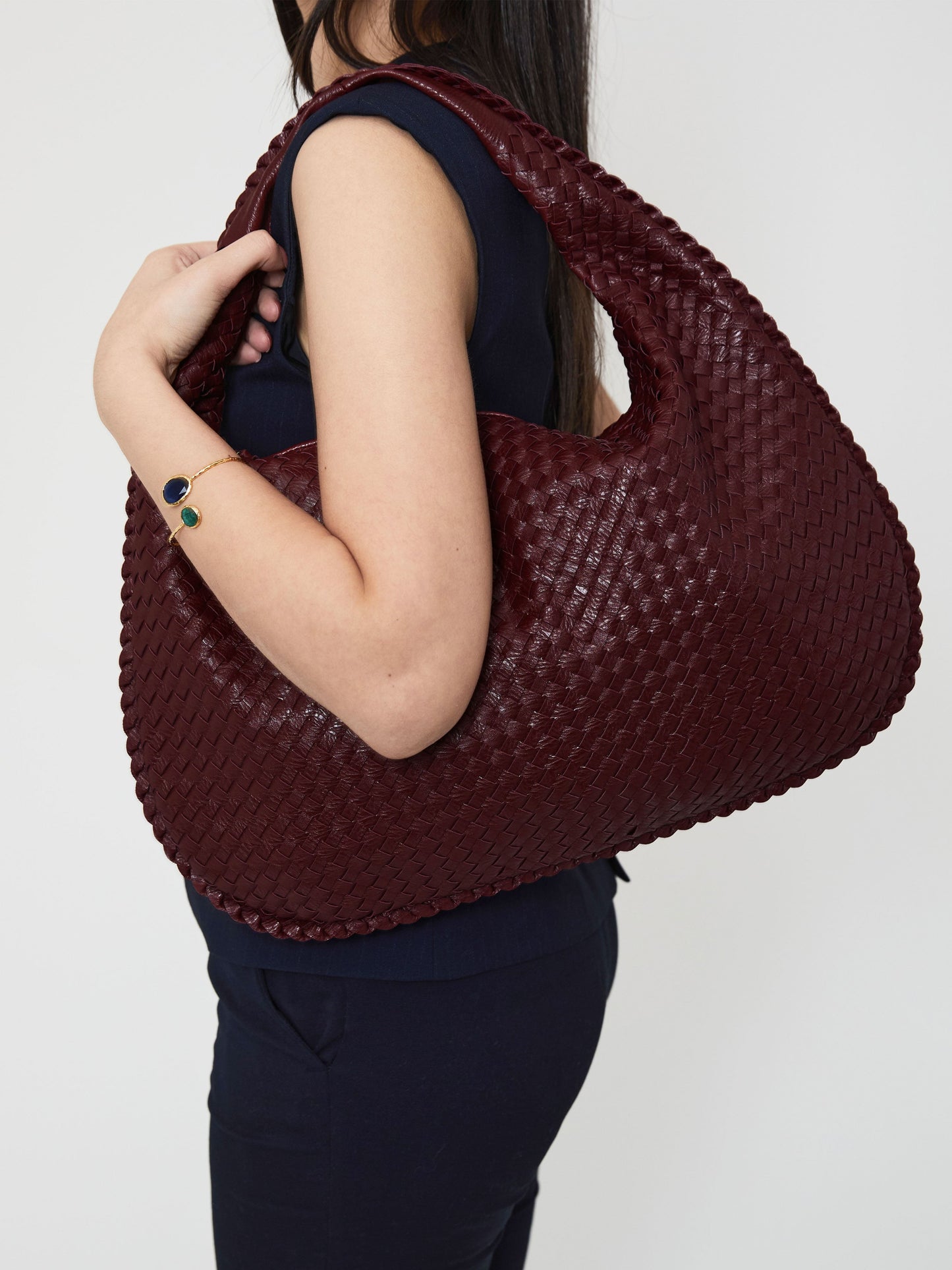 Everyday Leather Bag - Wine Red