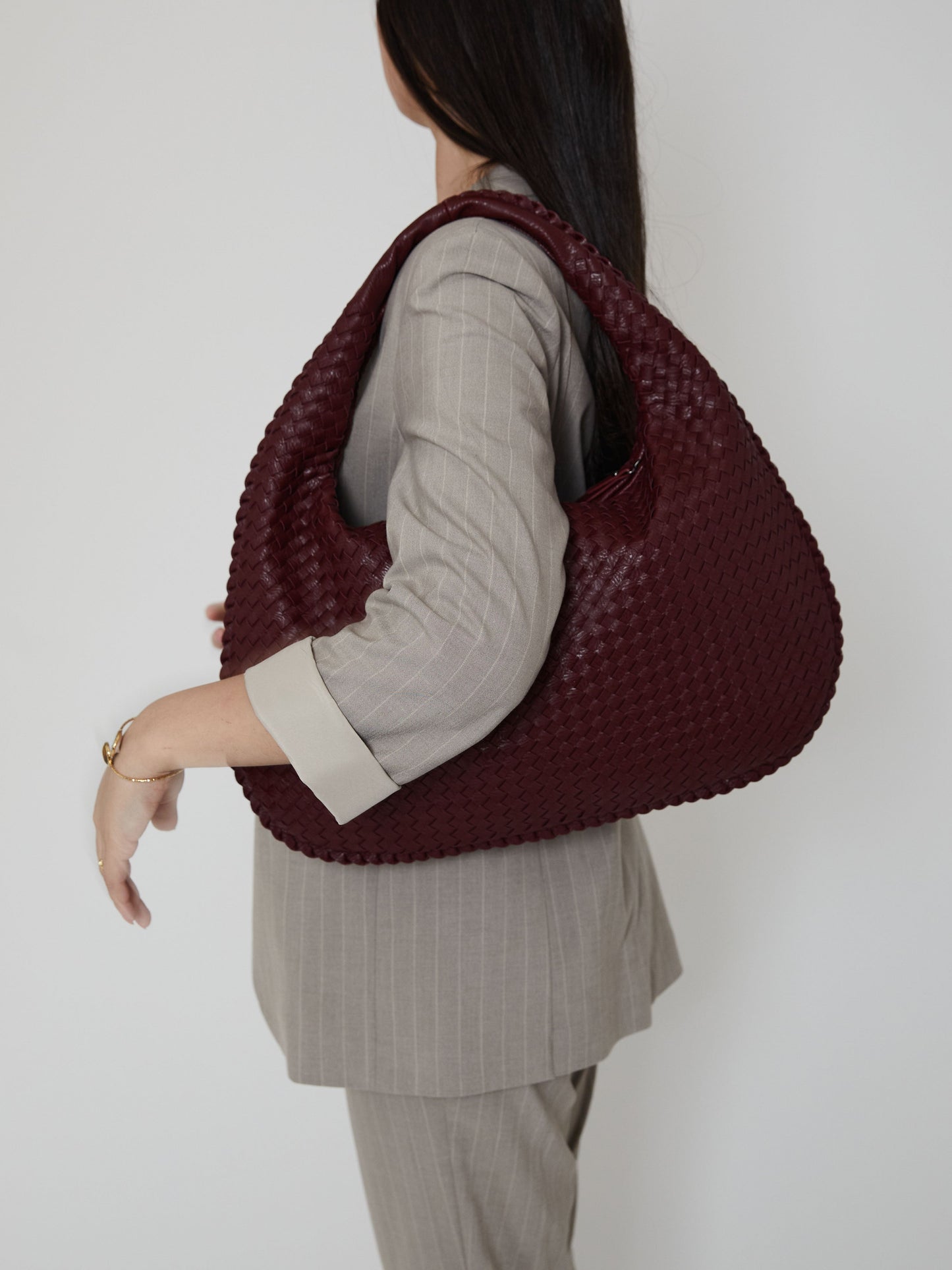 Everyday Leather Bag - Wine Red