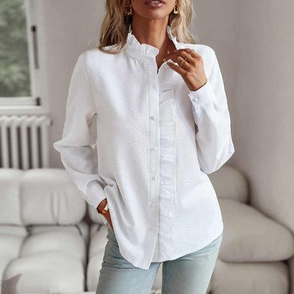 Penelope - Silk shirt with ruffles